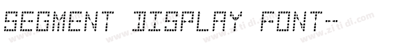 Segment display font字体转换